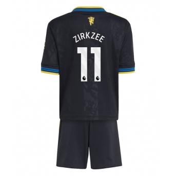 Billige Fotballdrakt Manchester United Joshua Zirkzee #11 Replika Tredjedraktsett Barn 2025-26 Kortermet (med bukser)
